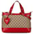 Brown Gucci GG Canvas Valentine Satchel Leather  ref.1389347
