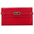 Cartera roja Hermès Epsom Classic Kelly Cuero  ref.1389357