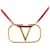 Red Valentino VLogo Pendant Necklace Leather  ref.1389358
