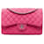 Bolso de hombro con solapa y forro de caviar clásico Jumbo Chanel rosa Cuero  ref.1389362