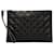 Schwarze Clutch aus geprägtem Leder von Bottega Veneta  ref.1389365