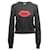 Suéter con motivo de labios de lana virgen Saint Laurent negro y rojo Talla US S  ref.1389377