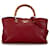 Rote, mittelgroße Shopper-Tasche aus Bambus von Gucci Leder  ref.1389386