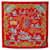 Rouge Hermès Voiles De Lumiere Silk Scarf Foulards Soie  ref.1389412