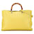Grand cartable jaune Gucci en bambou Cuir  ref.1389413