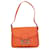 Orange Fendi Satin Shoulder Bag Leather  ref.1389418