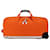 Bolsa de viagem laranja Louis Vuitton Monogram Horizon Soft Duffle 55 Couro  ref.1389419