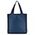 Blaue Tragetasche „Prada Vitello Daino“ mit geprägtem Logo Leder  ref.1389466
