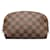 Brown Louis Vuitton Damier Ebene Cosmetic Pouch Cloth  ref.1389485