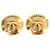 Clipe Chanel CC dourado em brincos Banhado a ouro  ref.1389505