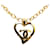 Collar con colgante de corazón Chanel CC de oro Dorado Oro amarillo  ref.1389526