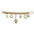 Goldenes Chanel CC-Kettenarmband mit mehreren Charms Metall  ref.1389527