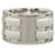 White Chanel 18K White Gold Diamond Ceramic Ultra Wide Ring  ref.1389535