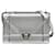 Silberne mittelgroße Dior Umhängetasche „Diorama“ aus Lackleder mit Microcannage  ref.1389578