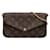 Brown Louis Vuitton Monogram Pochette Felicie Crossbody Bag Cloth  ref.1389585