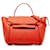 Céline Bolso satchel mini con cinturón Celine rojo Roja Cuero  ref.1389598