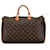 Braune Louis Vuitton Speedy 35 Boston Tasche mit Monogramm Leder  ref.1389620
