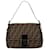 Brown Fendi Zucca Canvas Mamma Forever Shoulder Bag Leather  ref.1389665