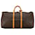 Bolsa de viagem marrom Louis Vuitton Monogram Keepall 60 Couro  ref.1389670