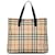 Beige Burberry House Check Tote Leather  ref.1389702