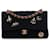 Black Chanel Medium Classic Wool Paris-Hamburg Charms Double Flap Shoulder Bag  ref.1389725