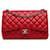 Rote Chanel Jumbo Classic Lammfell-Umhängetasche mit Flap Leder  ref.1389738
