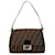 Brown Fendi Zucca Canvas Mamma Forever Shoulder Bag Leather  ref.1389747