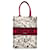 Weiße Dioramour Vertikale Büchertasche aus Canvas mit Dior-Stickerei und Graffiti-Motiv Leinwand  ref.1389755