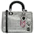 Silver Dior Small Tweed Patch Diorissimo Tote Satchel Silvery Cloth  ref.1389841