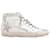 Zapatillas altas con tachuelas Golden Goose en blanco y gris Talla 37 Cuero  ref.1389844