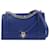 Sac bandoulière à rabat Diorama moyen Dior bleu Cuir  ref.1389854