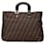 Brown Fendi Large Zucca Twins Tote Leather  ref.1389858