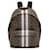 Mochila em lona eletrônica com listras monograma Burberry marrom Couro  ref.1389914