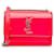 Red Saint Laurent Small Patent Sunset Shoulder Bag Leather  ref.1389923