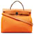 Orange Hermès Toile Herbag Zip 31 Satchel Leather  ref.1389935