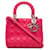 Pink Dior Medium Lambskin Cannage Lady Dior Satchel Leather  ref.1389940