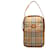 Tan Burberry Haymarket Check Handbag Camel Leather  ref.1389950