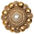 Broche médaillon Chanel vintage en fausses perles dorées Métal  ref.1389994