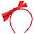 Diadema con lazo de seda Chanel roja  ref.1390000