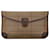 Brown Burberry Vintage Check Canvas Clutch Leather  ref.1390021