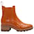 Autre Marque Burnt Orange Angela Scott Patent Chelsea Boots Size 39.5 Leather  ref.1390052