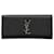 Black Saint Laurent Grain de Poudre Monogram Cassandre Clutch Leather  ref.1390066