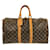 Bolsa de viagem marrom Louis Vuitton Monogram Keepall 45 Couro  ref.1390139