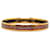 Gold Hermès Narrow 1789 Liberte Egalite Fraternite Enamel Bangle 75 Costume Bracelet Golden Metal  ref.1390155