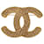 Broche chapado en oro Chanel CC dorado Metal  ref.1390172