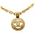 Collier pendentif logo CC Chanel doré Or jaune  ref.1390173