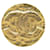 Goldene Chanel CC Runde Brosche Metall  ref.1390174