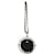 Schwarze, runde Clutch „CC“ aus gestepptem Lammleder von Chanel mit Umhängetasche aus Kette  ref.1390188