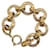 Chanel Vintage Gold Metal Crystals Ring Chain Link Bracelet Golden  ref.1390287