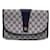 Gucci Vintage Blau Monogramm Canvas Web Kosmetiktasche Clutch Leinwand  ref.1390292